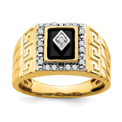 14K gold diamond key ring