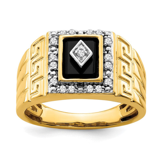 14K gold diamond key ring