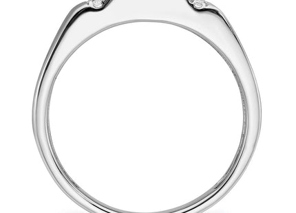 14K white gold diamond ring, alternate view