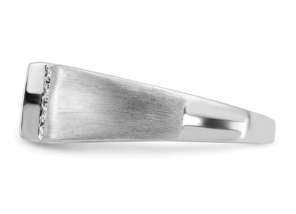 14K white gold diamond ring, further view