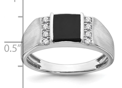 14K white gold diamond ring, another view