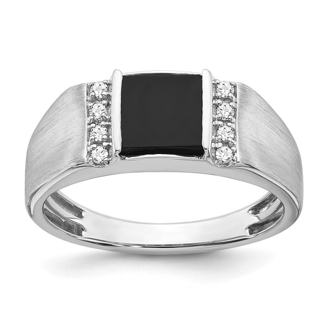 14K white gold diamond ring