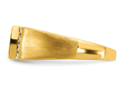 14K gold diamond ring, further view