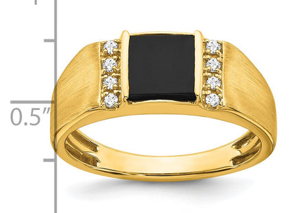 14K gold diamond ring, another view