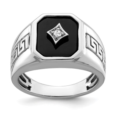 14K white gold diamond key ring