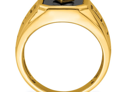 14K gold diamond key ring, alternate view