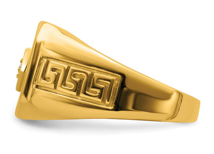 14K gold diamond key ring, further view