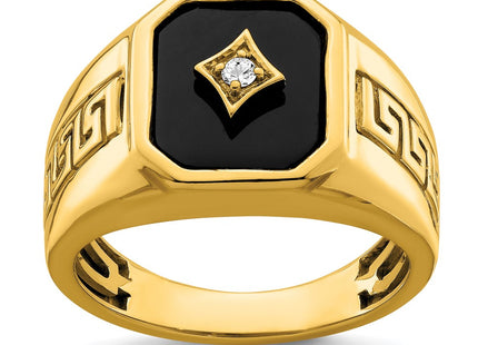 14K gold diamond key ring