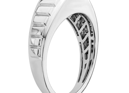 14k White Gold Square Onyx and Diamond Mens Ring (Style RM7482-OX-004-WA)