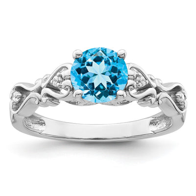 14K white gold diamond ring