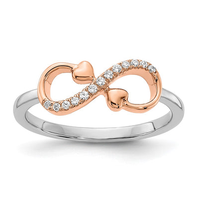 14K gold diamond infinity ring