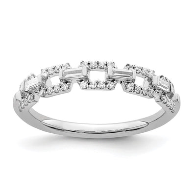14K white gold diamond ring