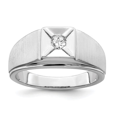 14K white gold diamond ring