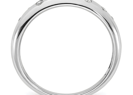 14K White Polished Diamond Sprinkle Ring