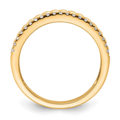 14K Polished Diamond Fashion Ring