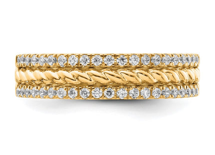 14K gold diamond ring, further view