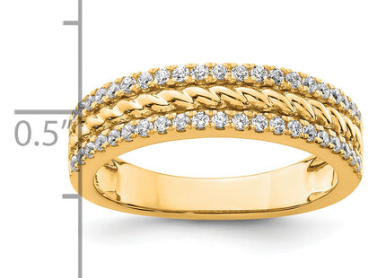 14K Polished Diamond Fashion Ring