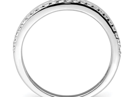 14K white gold diamond band, alternate view