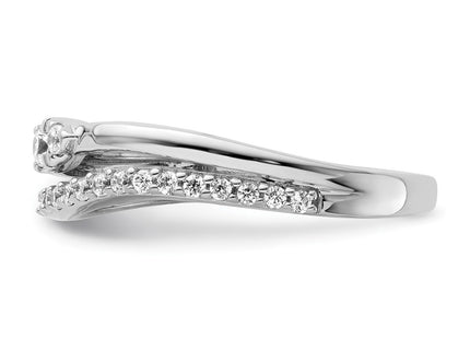 14K white gold diamond band, another view