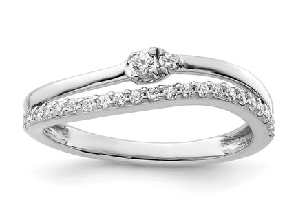 14K white gold diamond band