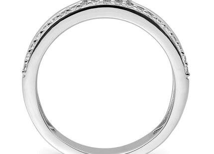 14K white gold diamond band, alternate view