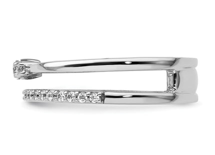 14K white gold diamond band, another view