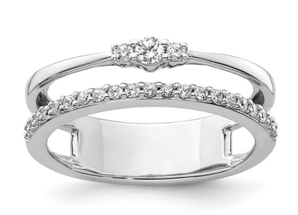 14K white gold diamond band