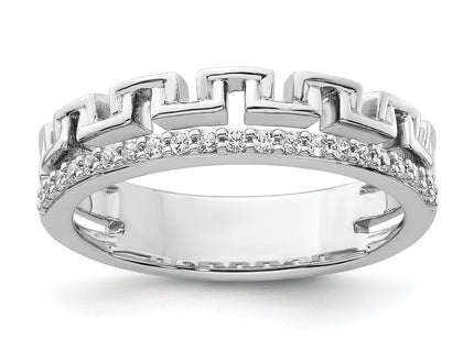 14K white gold diamond band