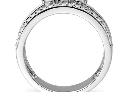 14K white gold diamond band, alternate view