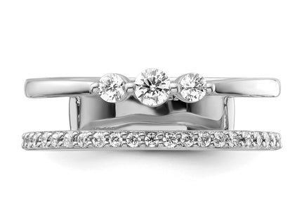 14K white gold diamond band, further view