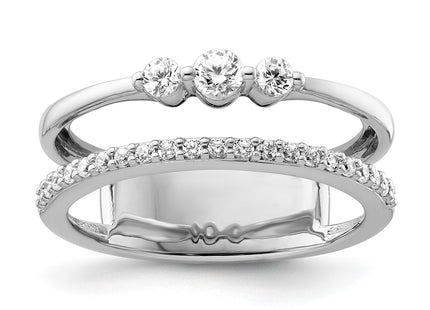 14K white gold diamond band