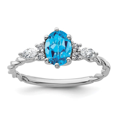 14K white gold diamond ring