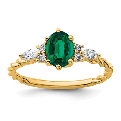 14K gold diamond ring