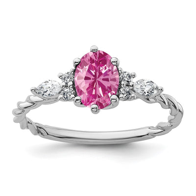 14K white gold diamond ring