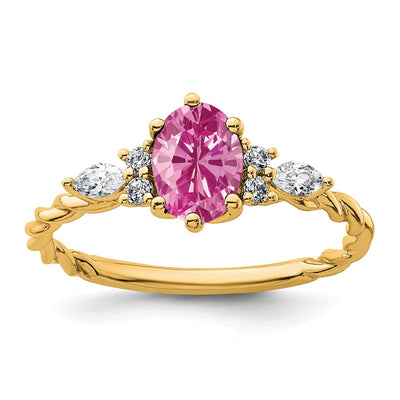 14K gold diamond ring