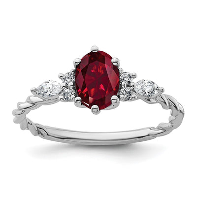 14K white gold diamond ring