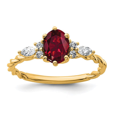 14K gold diamond ring