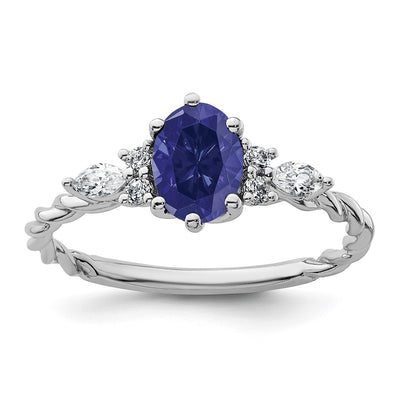 14K white gold diamond ring