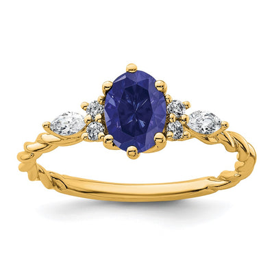 14K gold diamond ring
