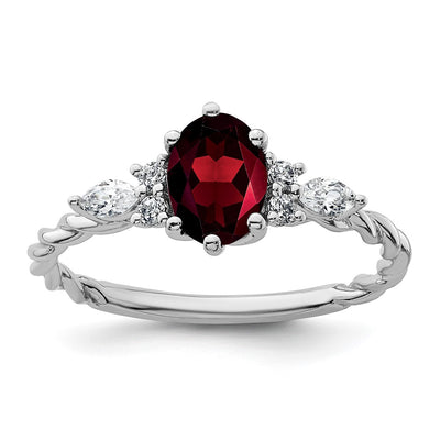 14K white gold diamond ring