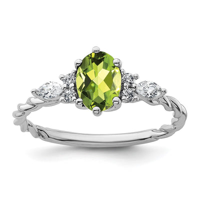 14K white gold diamond ring