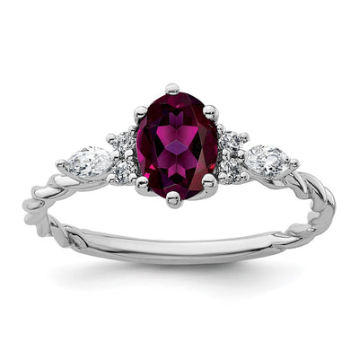 14K white gold diamond ring