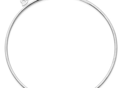 14k Two-tone Lightweight Reversible Omega Necklace Plus Heart Chain Extender (Style ROML3-18)