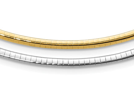14k Two-tone Chain Necklaces Style ROML3 - Classique Jewelry Inc.