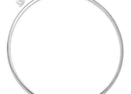 14k Two-tone Lightweight Reversible Omega Necklace Plus Heart Chain Extender (Style ROML4-18)