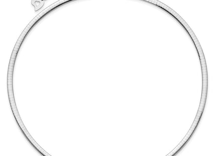 14k Two-tone Lightweight Reversible Omega Necklace Plus Heart Chain Extender (Style ROML4-18)