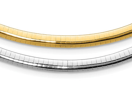14k Two-tone Chain Necklaces Style ROML5 - Classique Jewelry Inc.