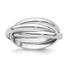 14k White Gold Polished Rolling Ring Size 7