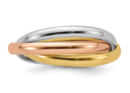 14k Tri-Color Rings Style RR3 - Classique Jewelry Inc.