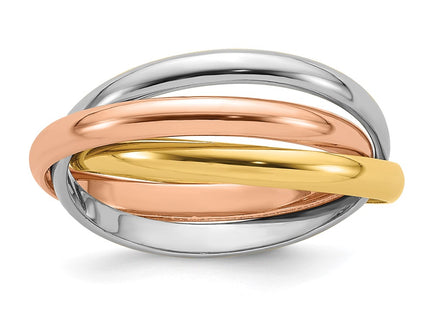 14k Tri-Color Rings Style RR3 - Classique Jewelry Inc.